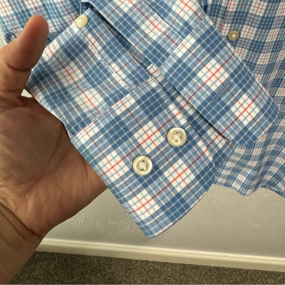 Peter Millar plaid long sleeve button down large - Picture 4 of 7